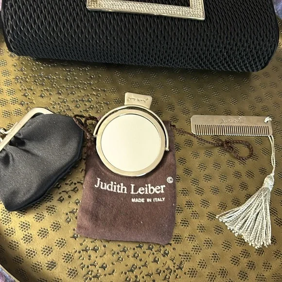 Judith Leiber Rhinestone Clutch - convertible
